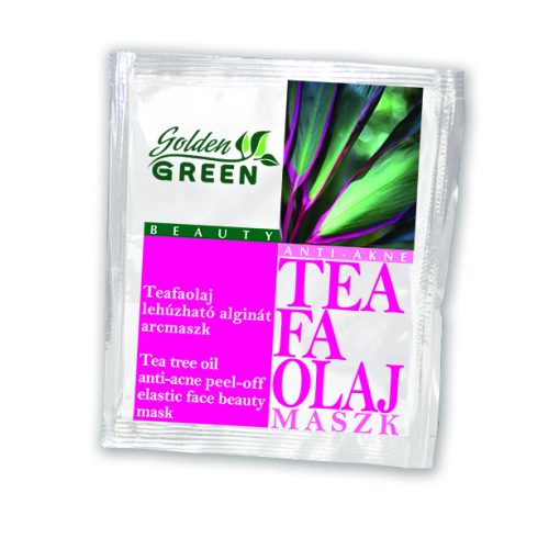 Golden Green Teafaolaj Lehúzható Alginát Maszk pattanások ellen 6 gr