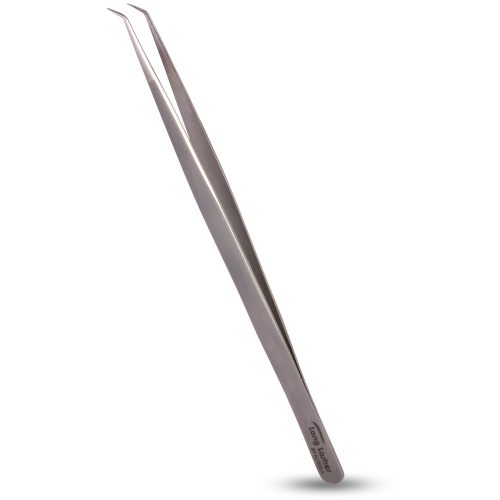 Long Lashes csipesz, keskeny hajlított - ezüst, 13,5cm LLA33013