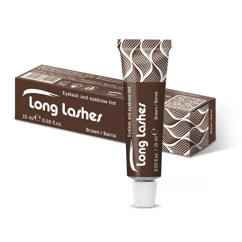 Long Lashes szempilla és szemöldökfesték Barna 15ml /jimjams/