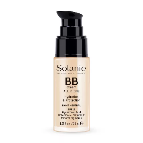 Solanie BB krém s kyselinou hyalurónovou a SPF15 ochranou – svetlý neutrálny odtieň